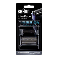 Braun 3600FC Shaver/Razor  Foil and Cutter Combo Pack (3000 Series, InterFace, InterFace Excel)
