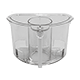 Cuisinart DLC-2011PNT1-1 Large Pusher and Sleeve Assembly Tritan BPA Free (This pusher has one flat side.)